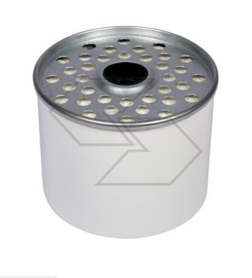 Cylindriskt dieselbränslefilter med perforerat metallock